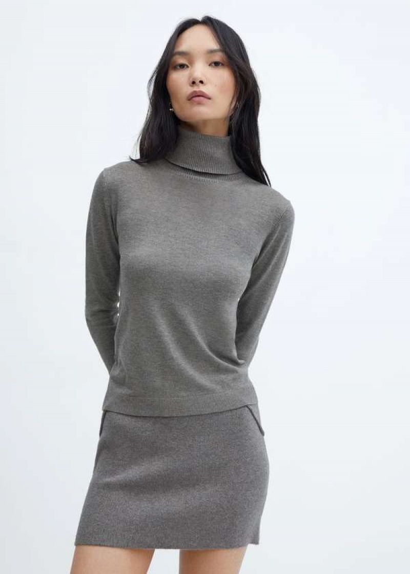 Mango Fine-knit Turtleneck Svetrové | MNG-25523