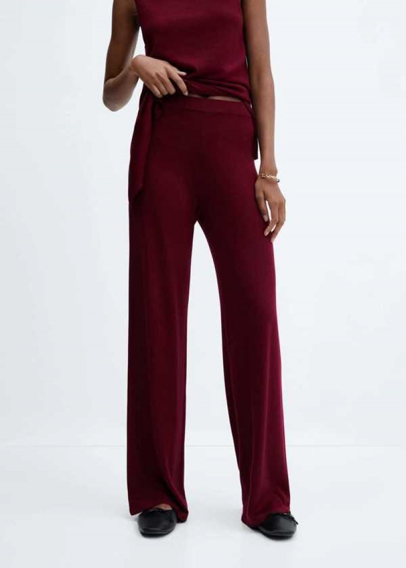 Mango Fine-knit Wideleg Pants | MNG-24398