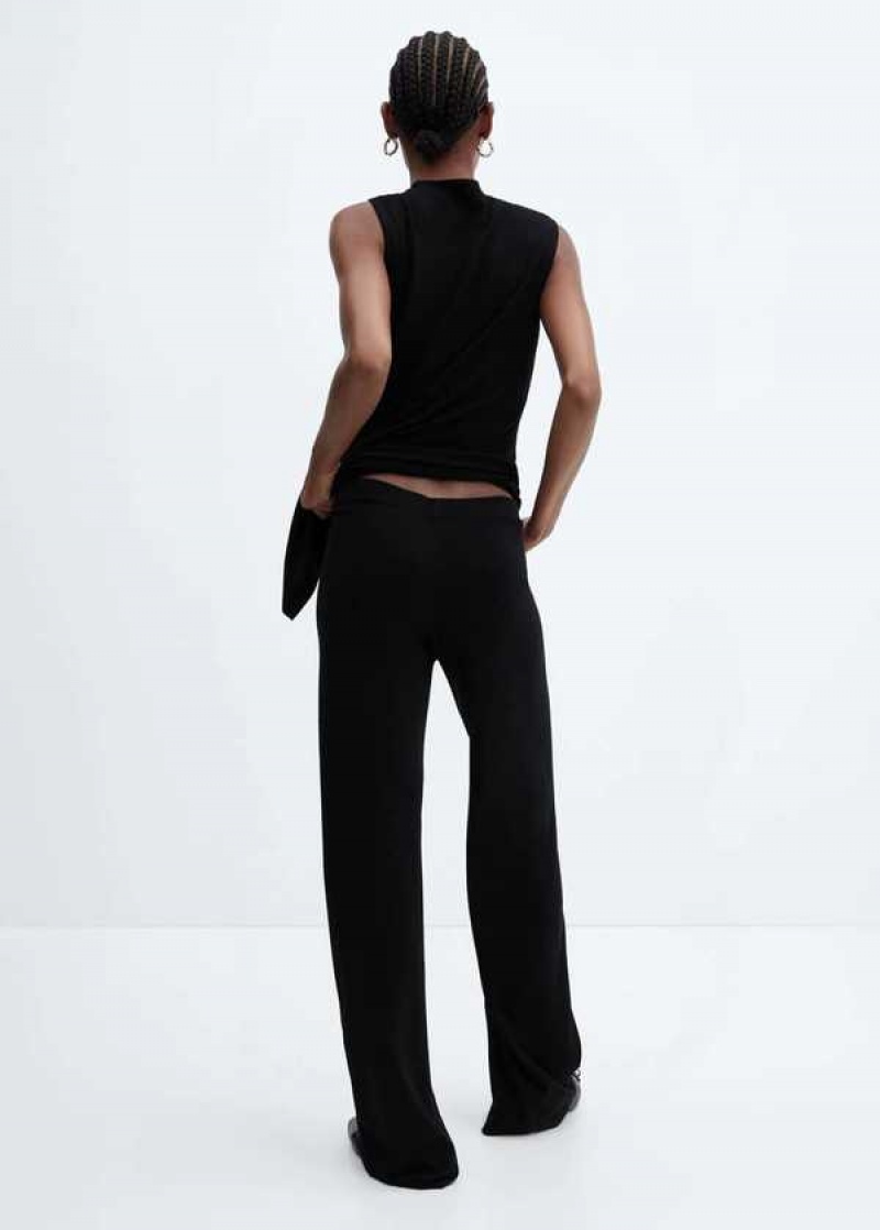 Mango Fine-knit Wideleg Pants | MNG-24478