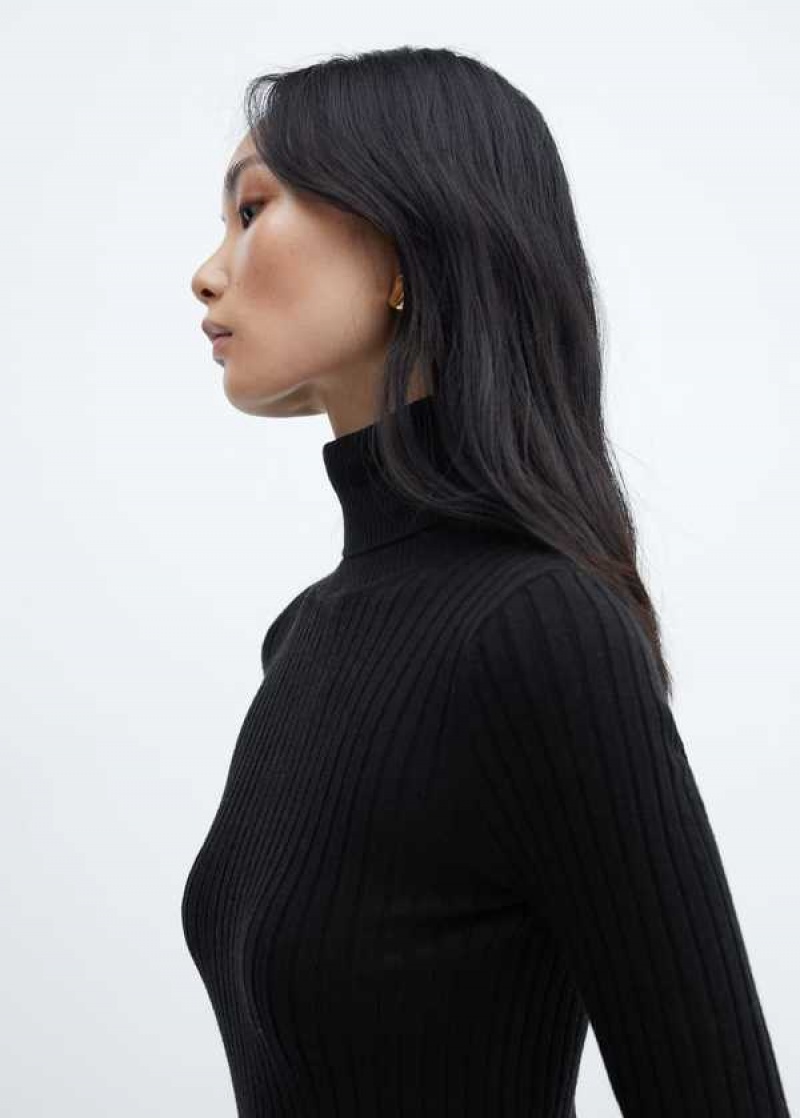 Mango Fitted Turtleneck Šaty | MNG-25806