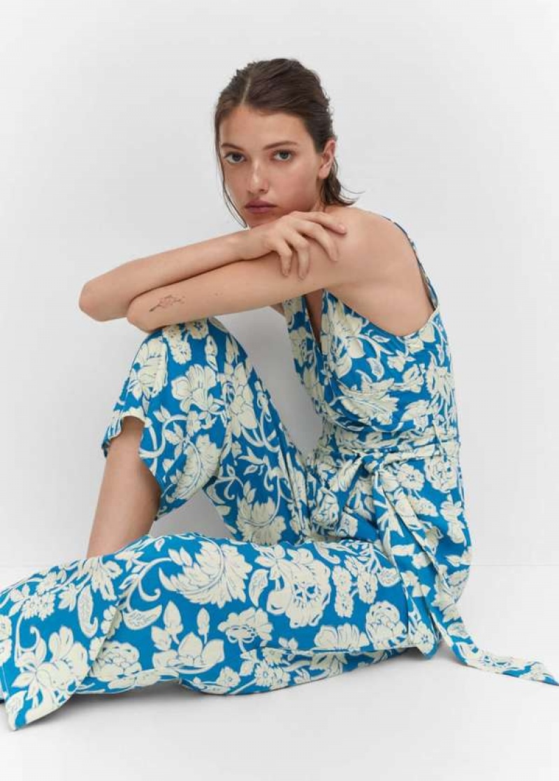 Mango Floral Krátké Jumpsuit | MNG-25739