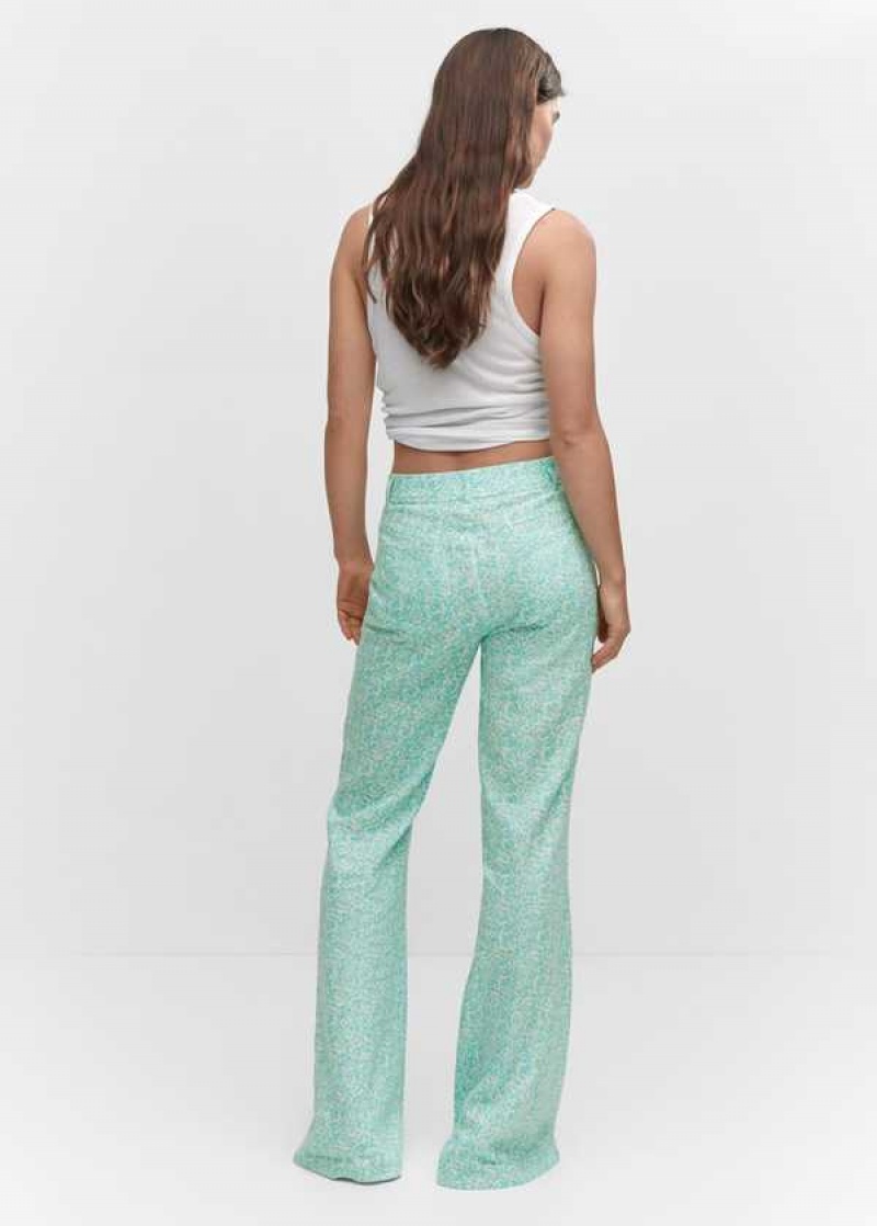 Mango Floral Linen Pants | MNG-24434