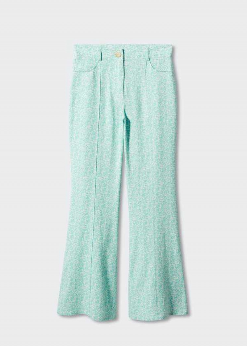 Mango Floral Linen Pants | MNG-24434