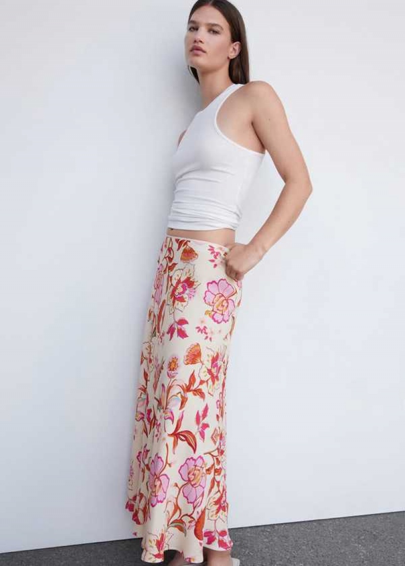 Mango Floral Long Skirt | MNG-24029