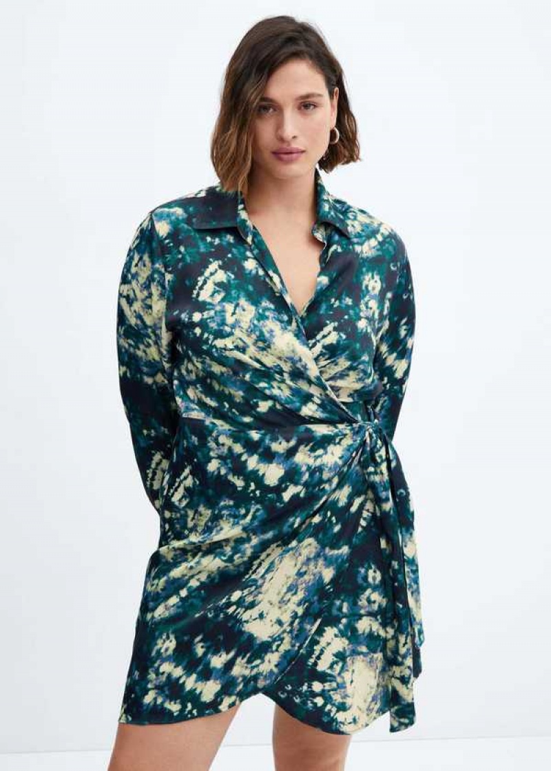 Mango Floral-print Wrap Šaty | MNG-26064