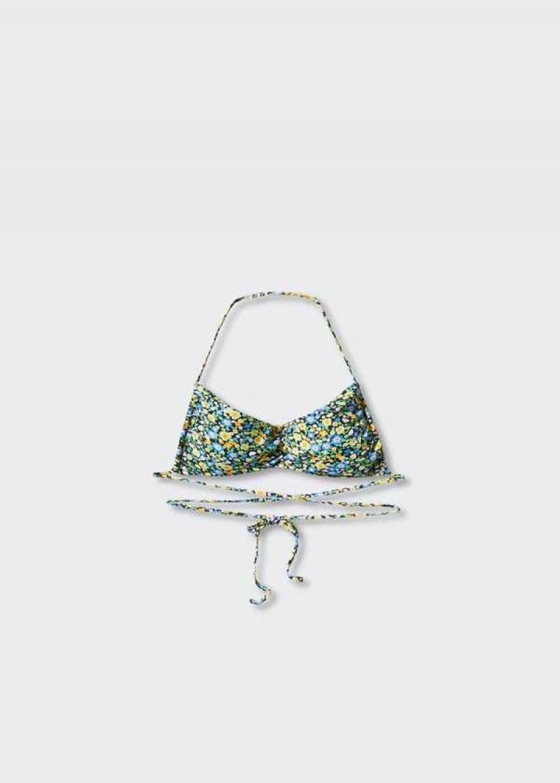 Mango Floral-strap Bikiny Top | MNG-23753