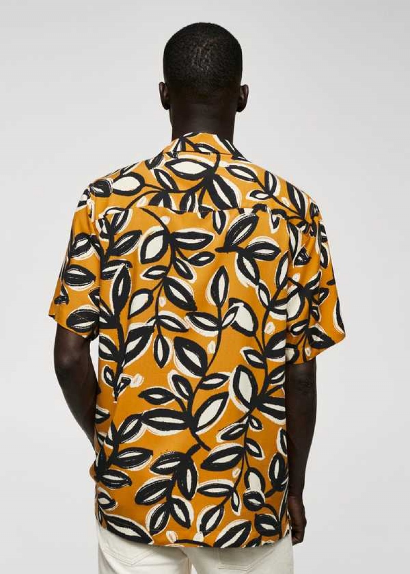 Mango Flowing Leaf-print Shirt | MNG-22072