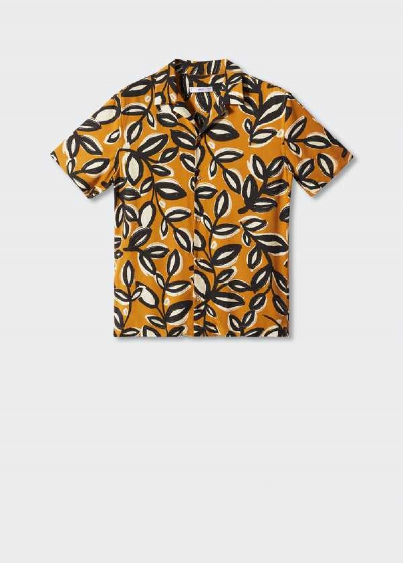 Mango Flowing Leaf-print Shirt | MNG-22072