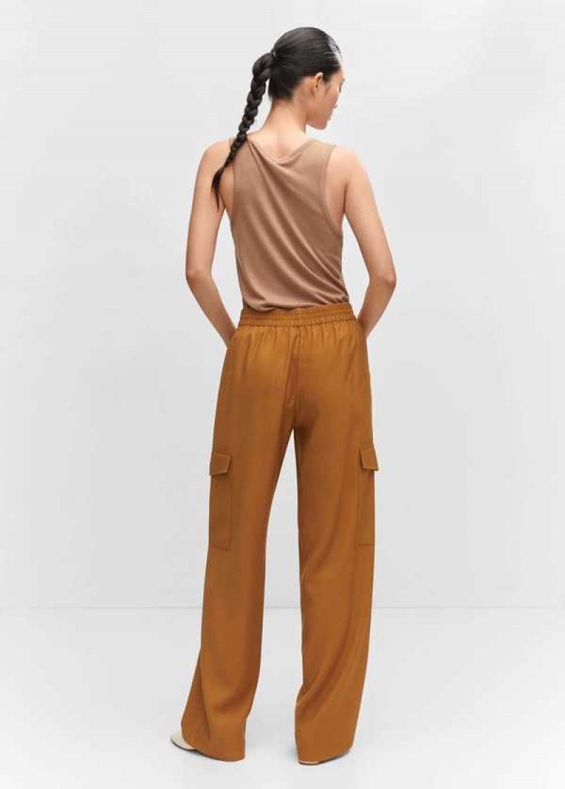 Mango Flowy Cargo Trousers | MNG-24424