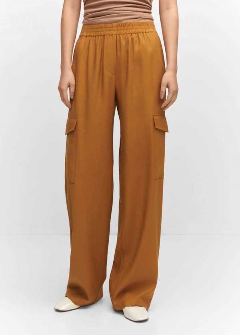 Mango Flowy Cargo Trousers | MNG-24424