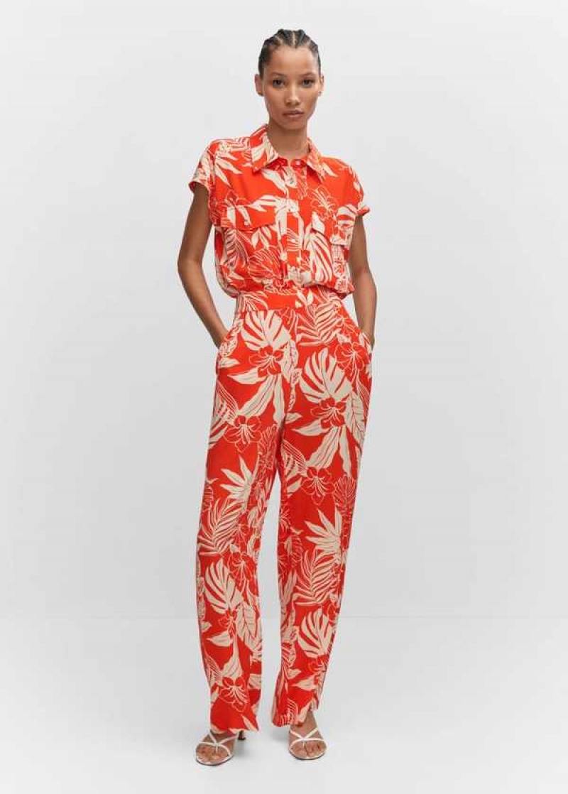 Mango Flowy Printed Pants | MNG-24348