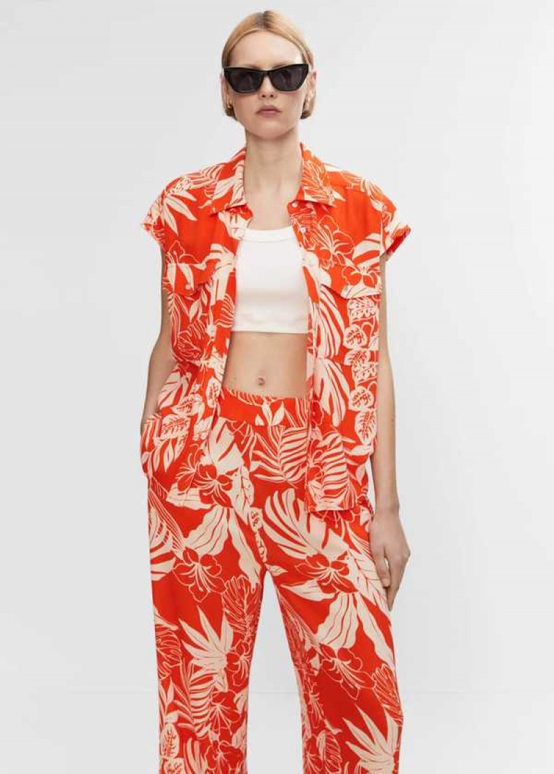 Mango Flowy Printed Pants | MNG-24348