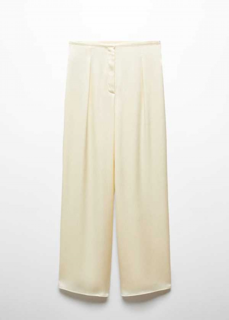 Mango Flowy Satin Pants | MNG-24579