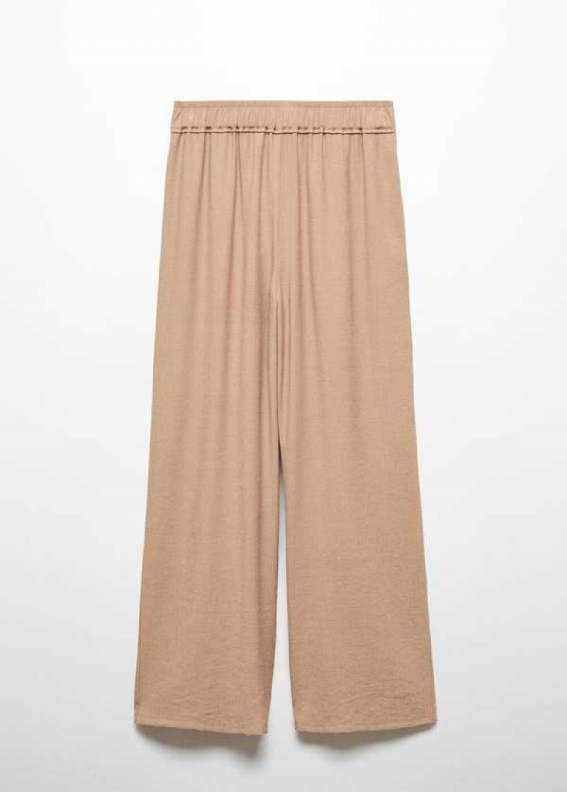 Mango Flowy Trousers With Elastic Pasem | MNG-24419