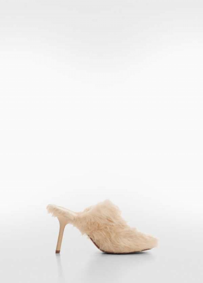 Mango Fur Heel Shoes | MNG-23442