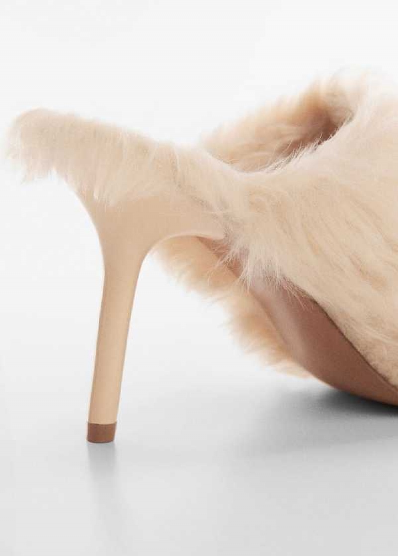 Mango Fur Heel Shoes | MNG-23442