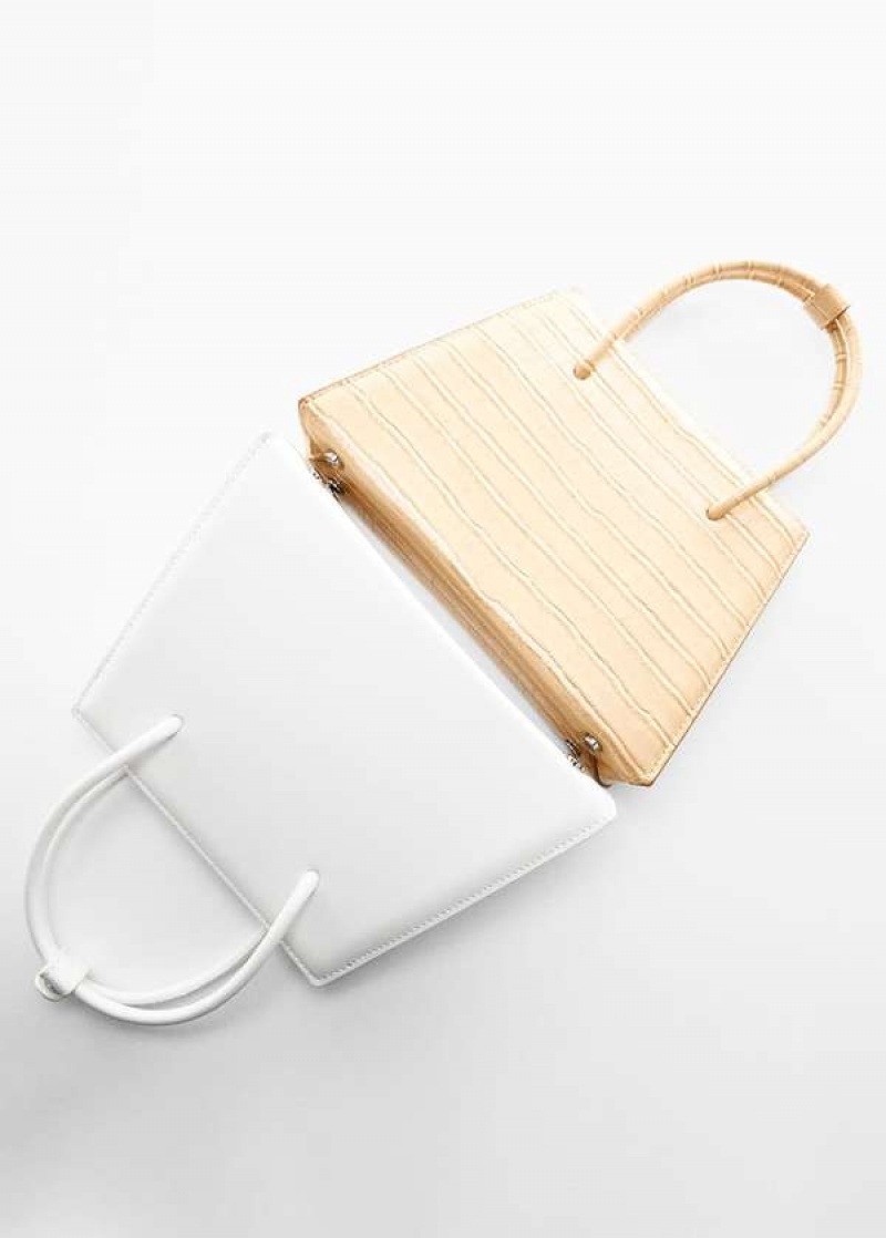 Mango Geometric Bag With Double Handle | MNG-23223