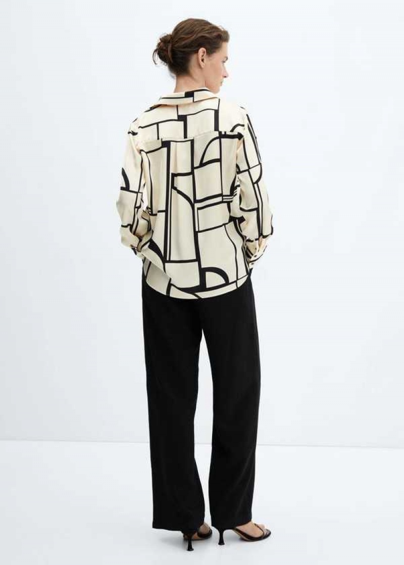 Mango Geometric Print Shirt | MNG-25346