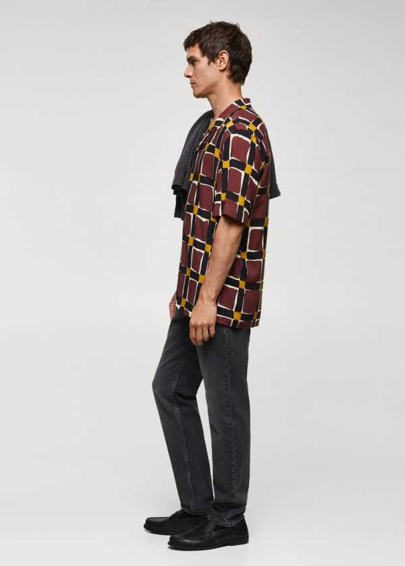 Mango Geometric-print Flowing Shirt | MNG-22114