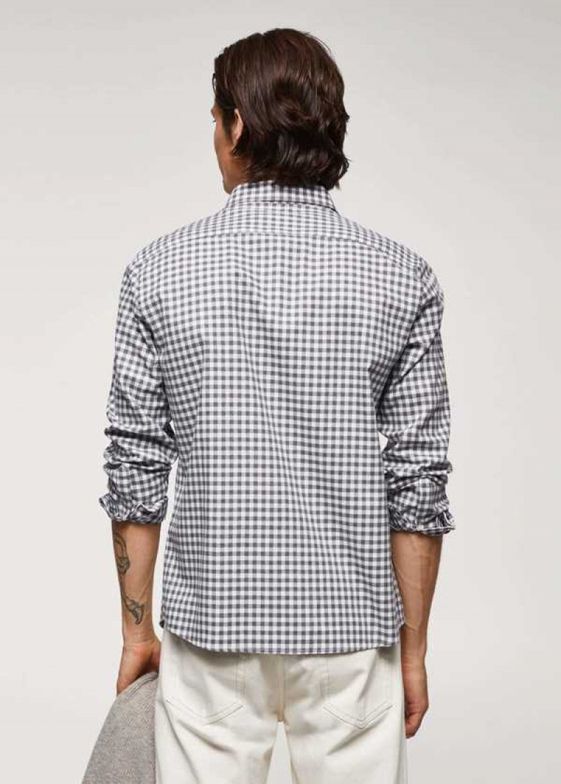 Mango Gingham Check Bavlněné Shirt | MNG-22049