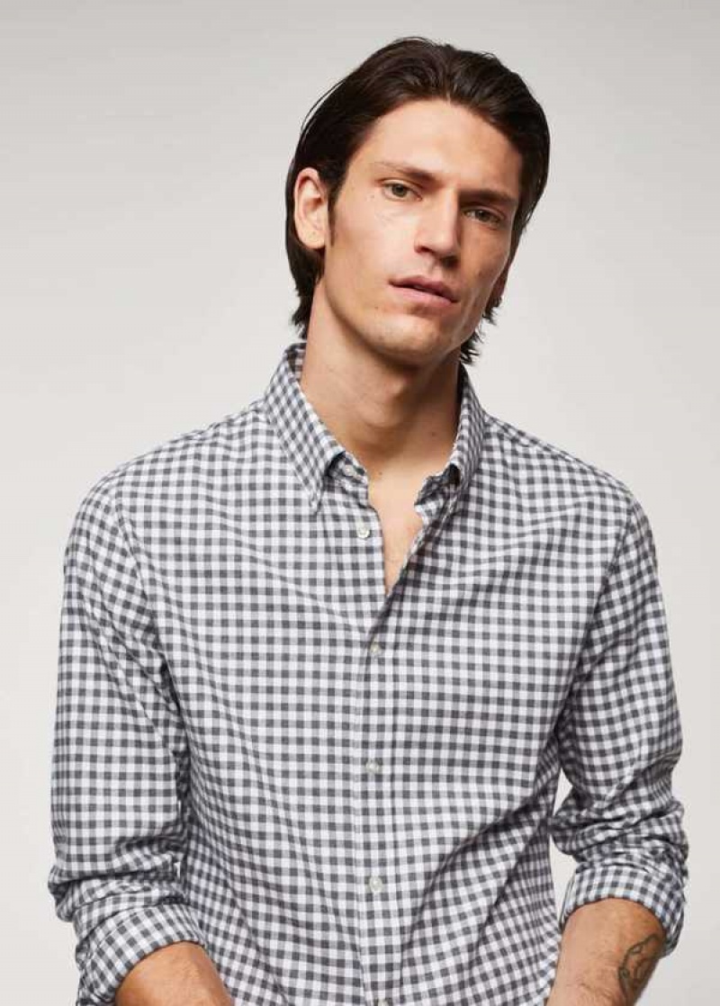 Mango Gingham Check Bavlněné Shirt | MNG-22049