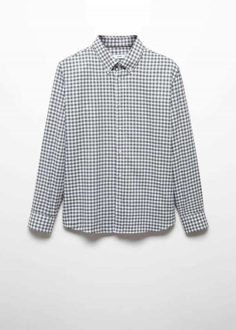 Mango Gingham Check Bavlněné Shirt | MNG-22049