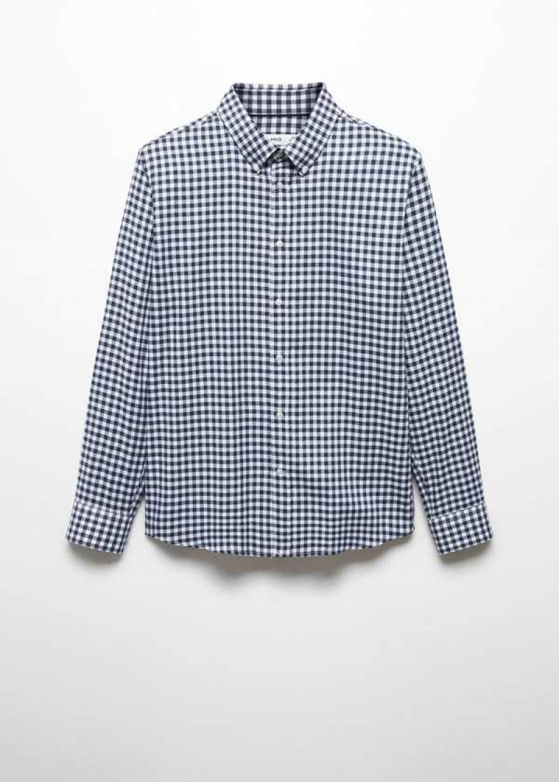 Mango Gingham Check Bavlněné Shirt | MNG-22047