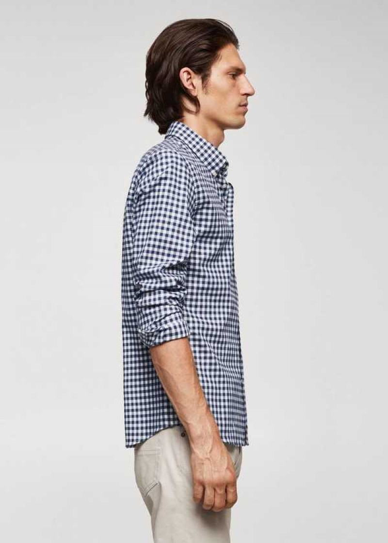 Mango Gingham Check Bavlněné Shirt | MNG-22047