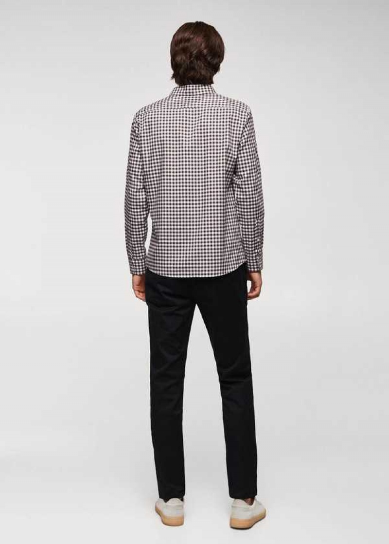 Mango Gingham Check Bavlněné Shirt | MNG-22102