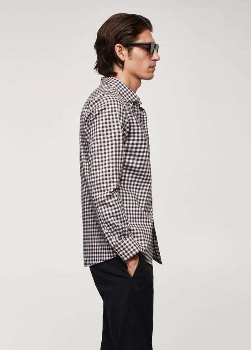 Mango Gingham Check Bavlněné Shirt | MNG-22102