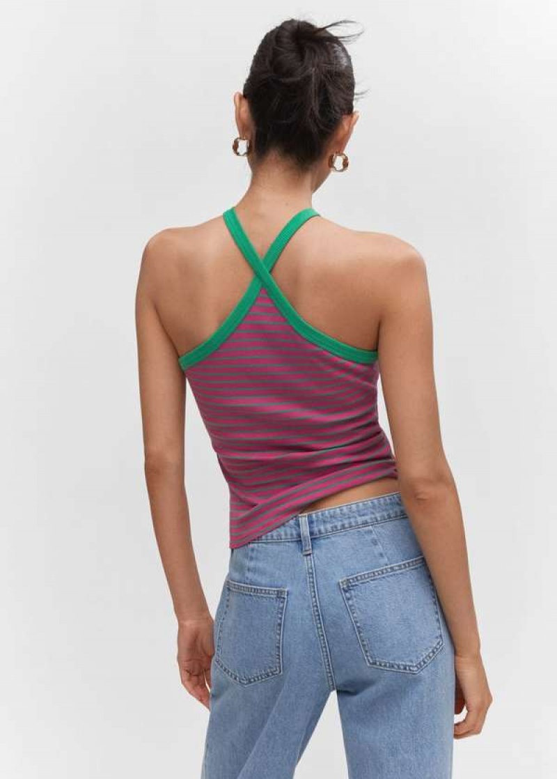 Mango Halter-neck Pletené Top | MNG-24764