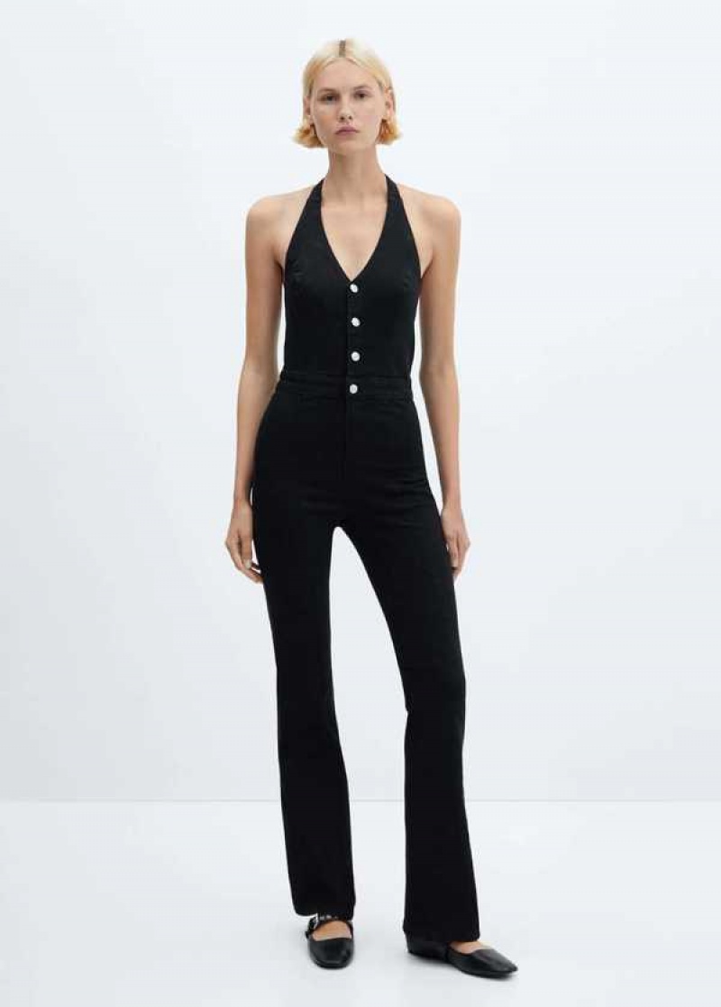 Mango Halter-neck Satin Jumpsuit | MNG-25715