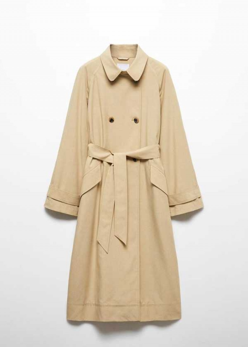 Mango Handmade Buttoned Vlna Coat | MNG-26390