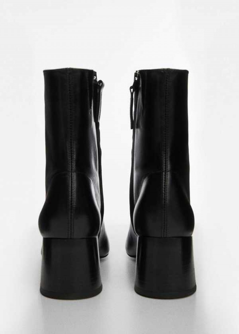 Mango Heel Læder Ankle Boot | MNG-23521