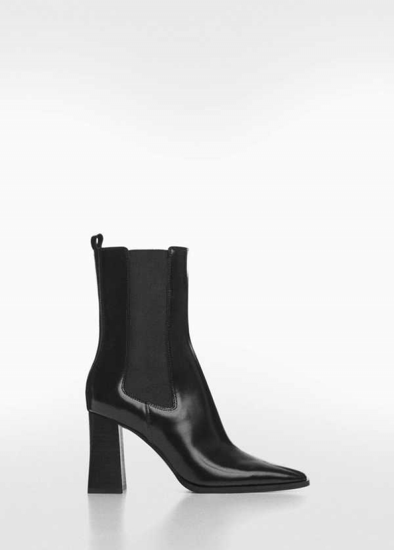 Mango Heel Læder Ankle Boot | MNG-23637