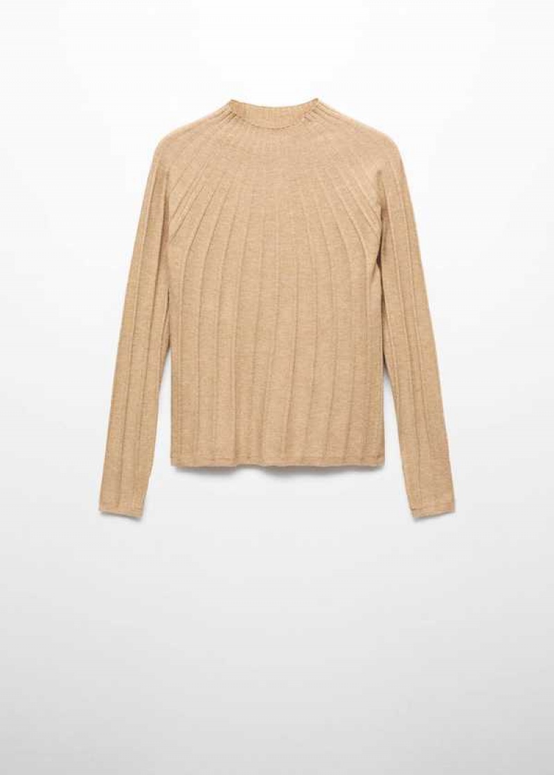 Mango High Collar Žebrovaný Knit Svetrové | MNG-25615