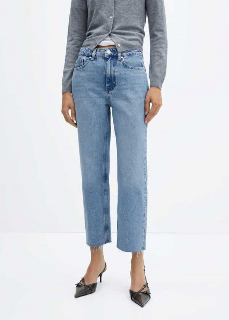 Mango High Pasem Rovný Jeans | MNG-23831