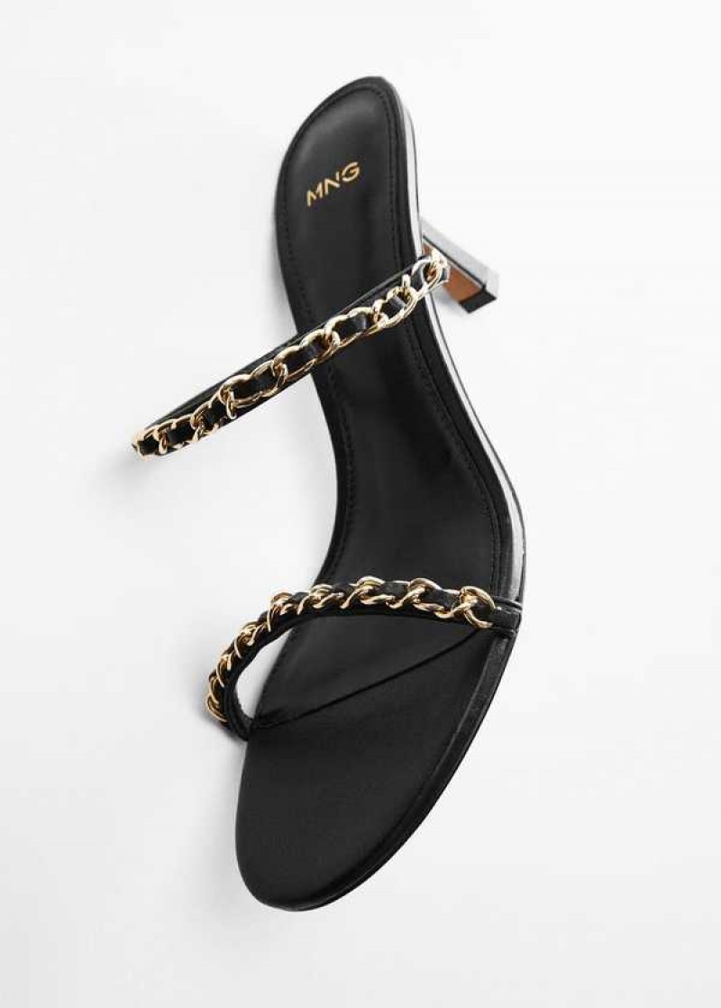 Mango High-heeled Sandals With Chain Detail | MNG-23467