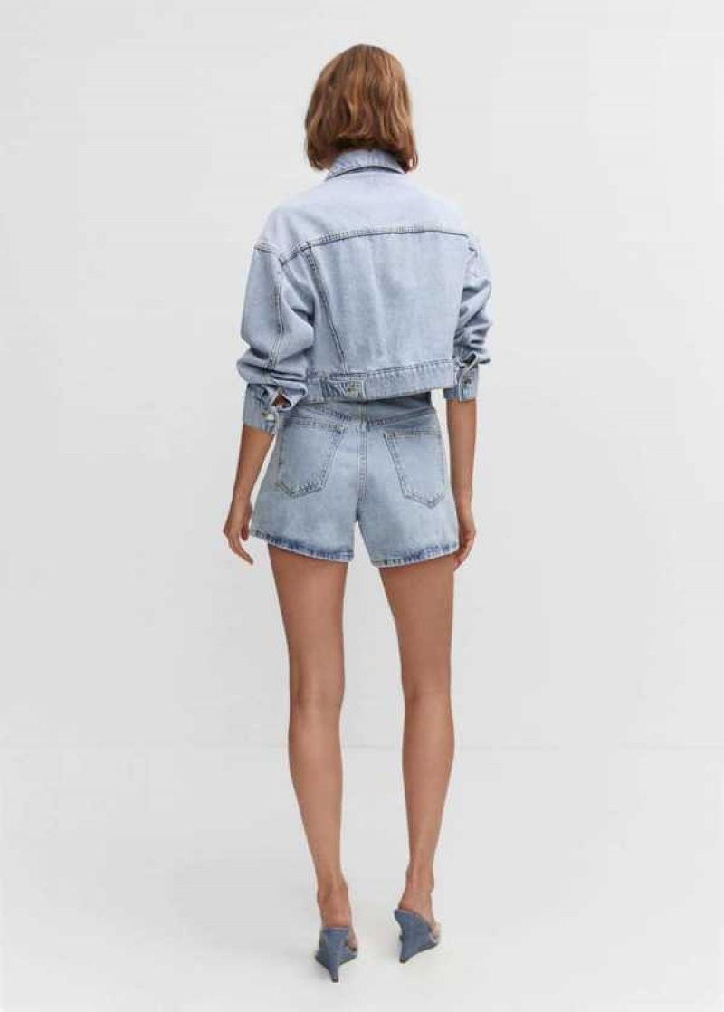 Mango High-rise Denim Shorts | MNG-23897