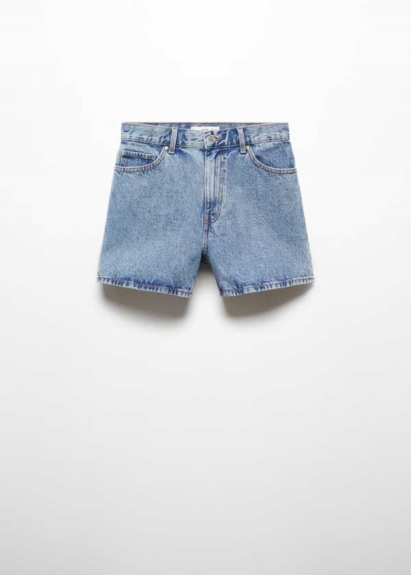 Mango High-rise Denim Shorts | MNG-23974