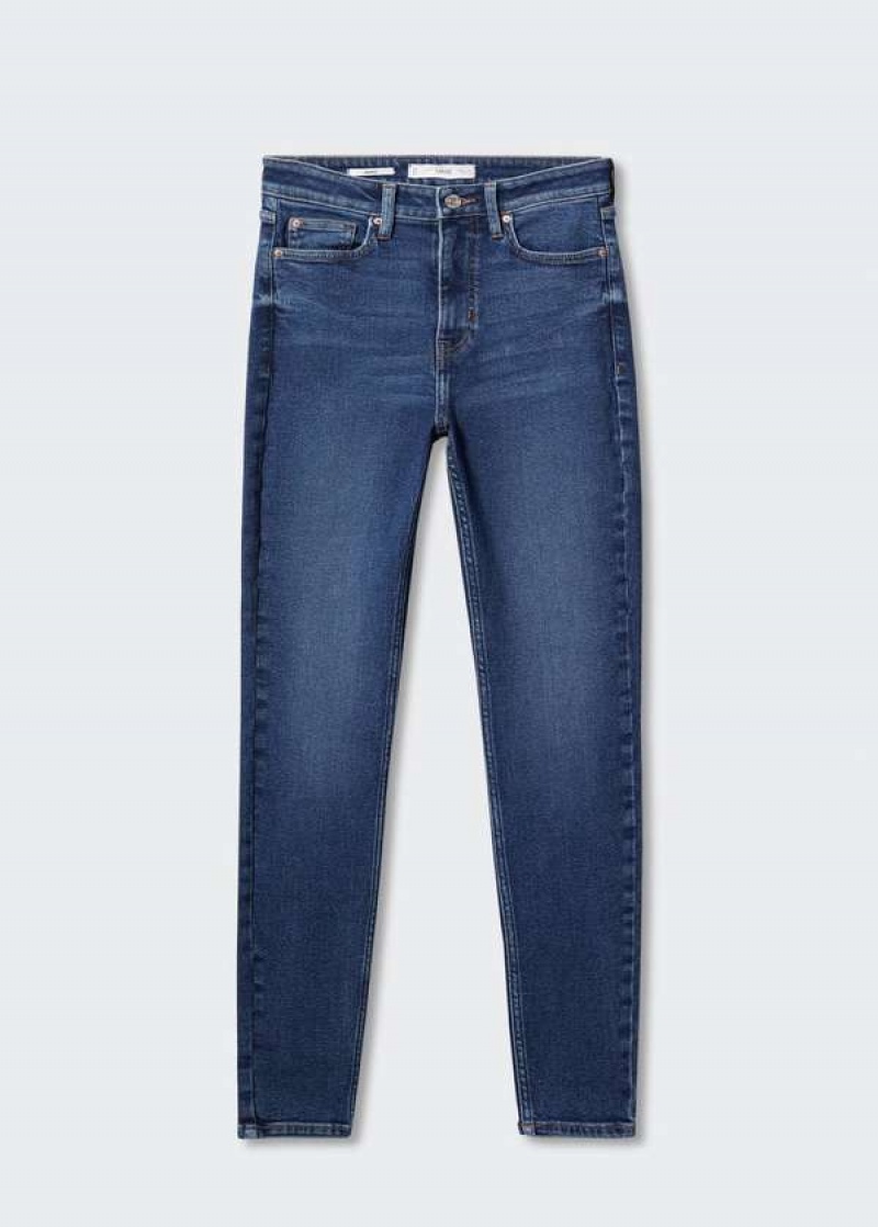 Mango High-rise Hubená Jeans | MNG-23905