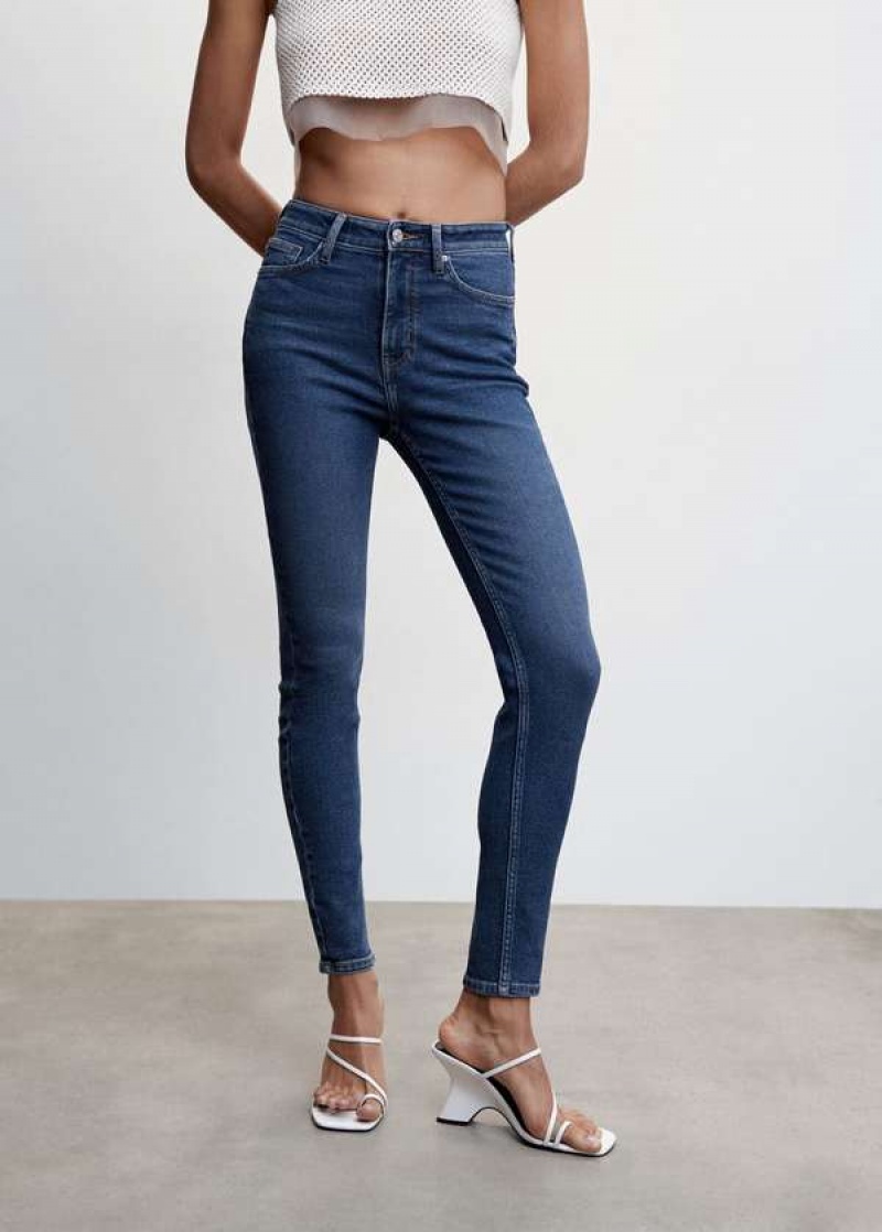 Mango High-rise Hubená Jeans | MNG-23905