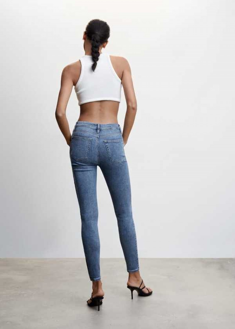 Mango High-rise Hubená Jeans | MNG-23907