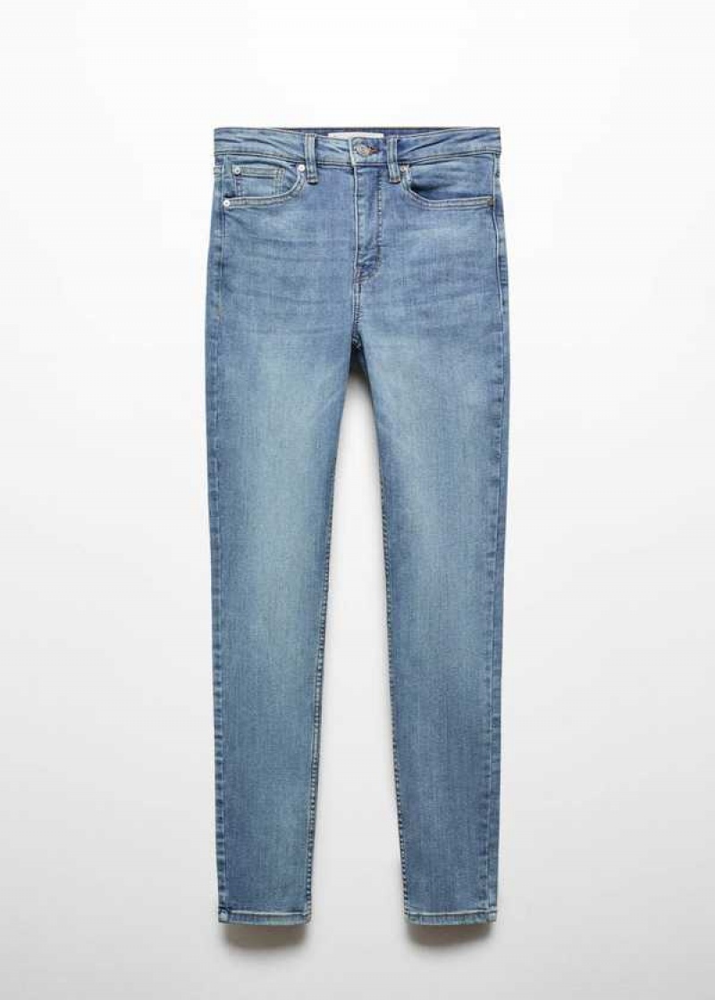 Mango High-rise Hubená Jeans | MNG-23950