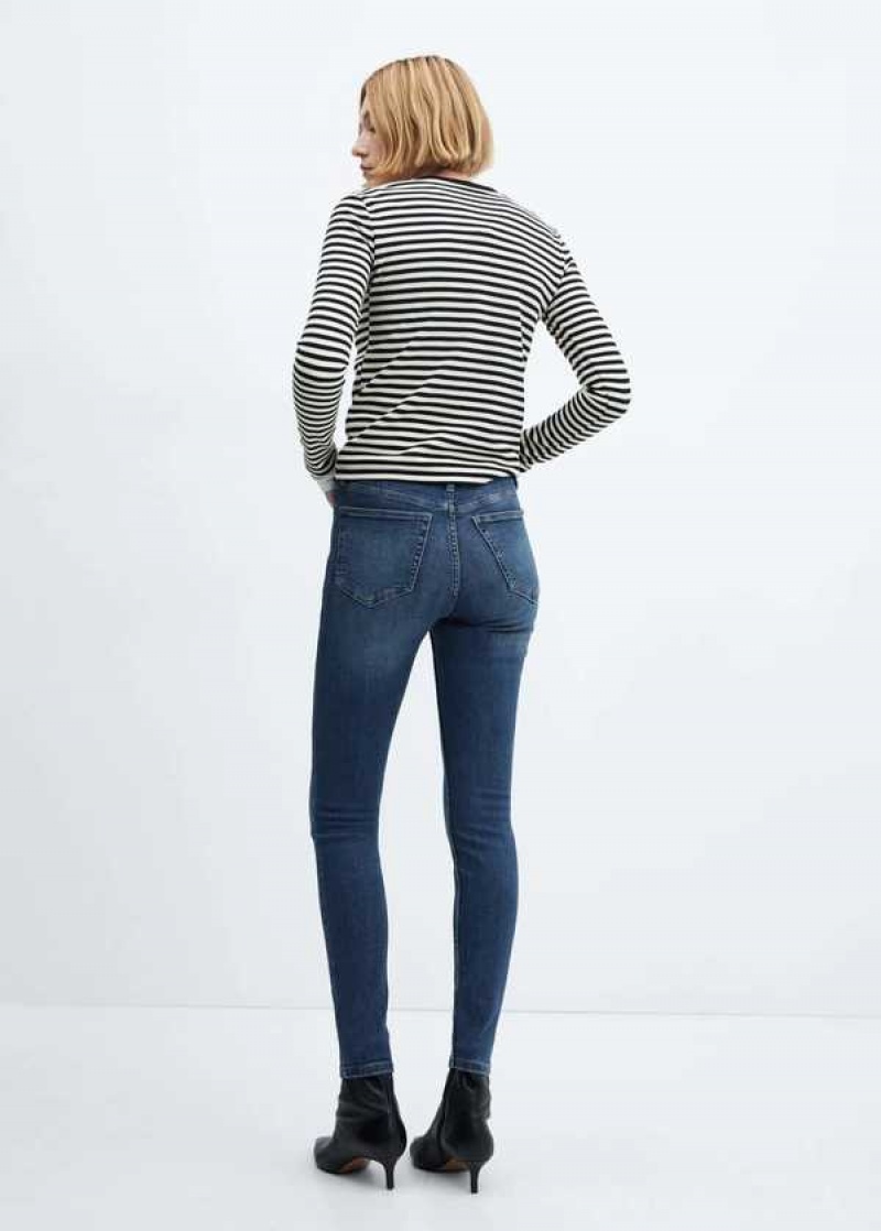 Mango High-rise Hubená Jeans | MNG-23965