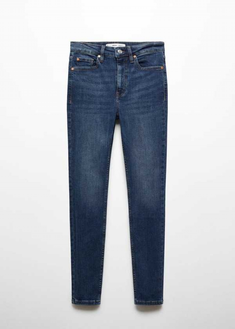 Mango High-rise Hubená Jeans | MNG-23965