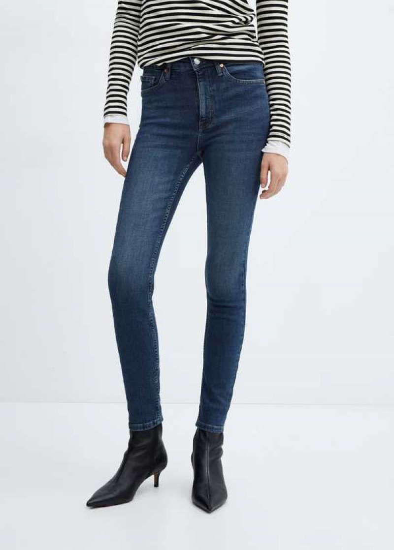 Mango High-rise Hubená Jeans | MNG-23965