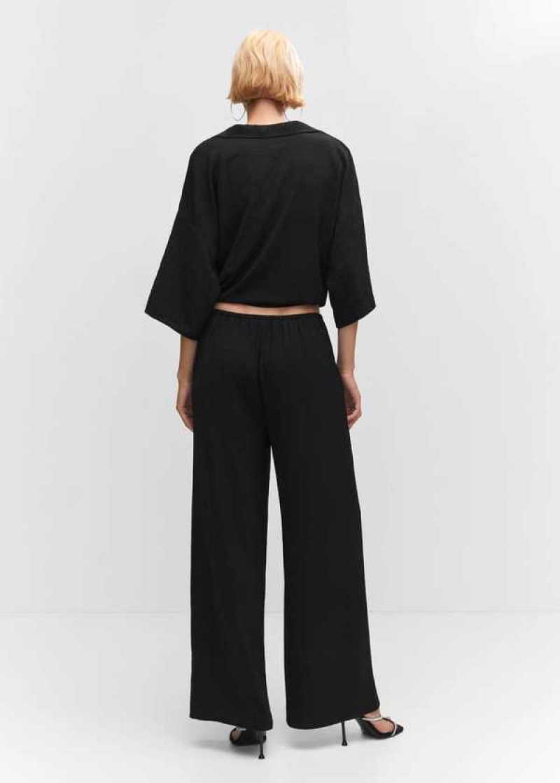 Mango High-rise Wideleg Trousers | MNG-24410