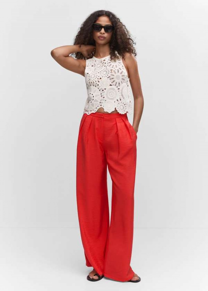 Mango High-rise Wideleg Trousers | MNG-24450