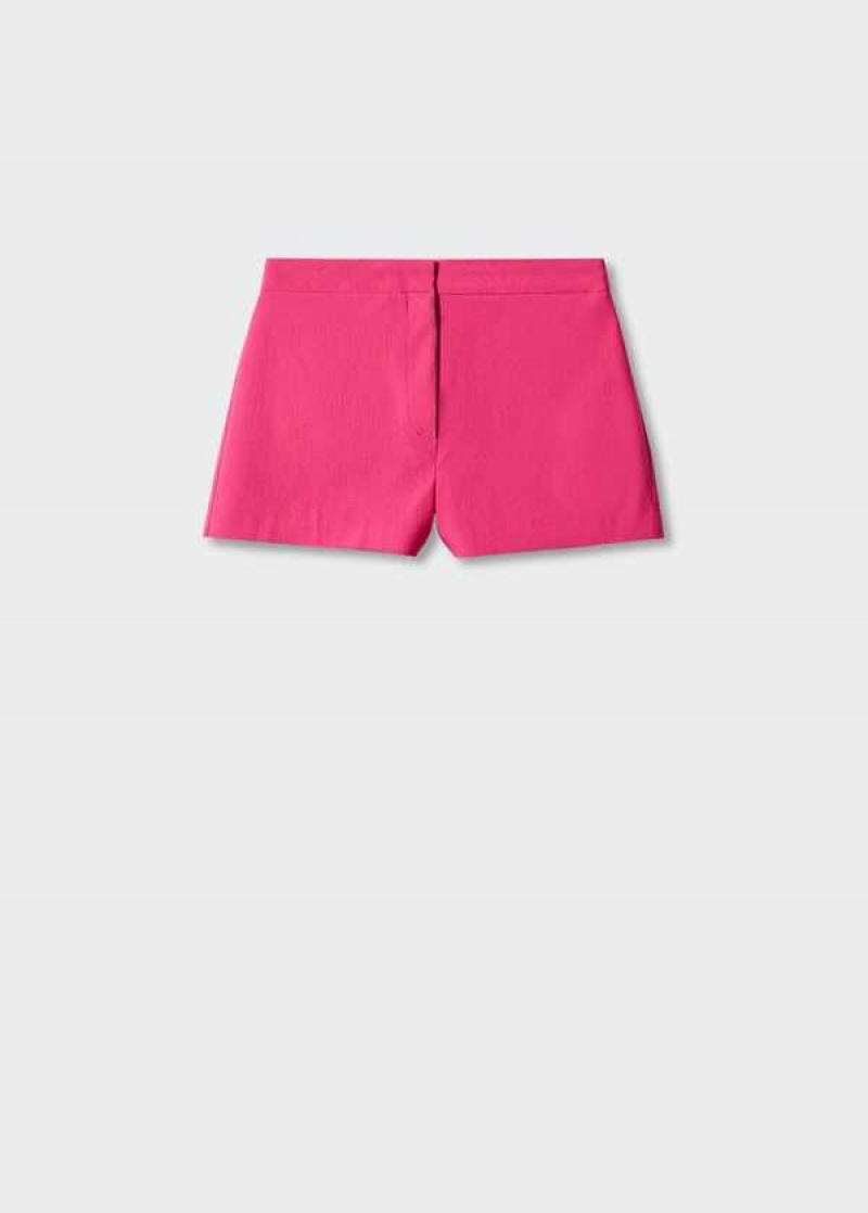 Mango High-waist Rovný Shorts | MNG-24604